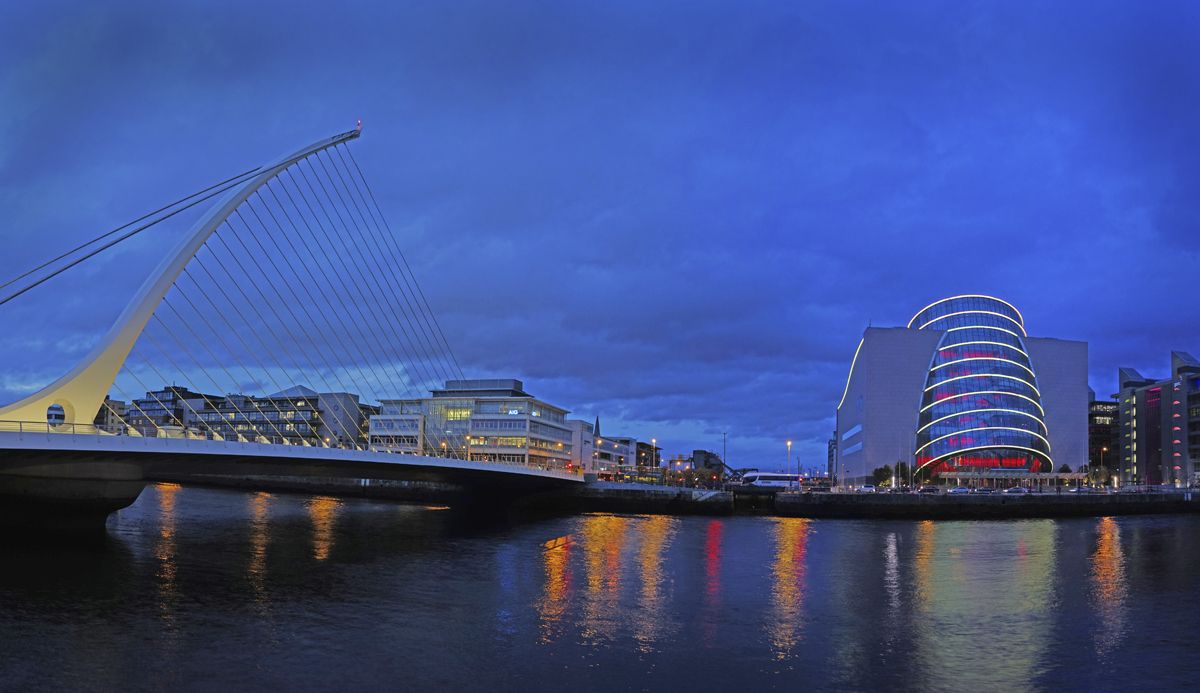 View across the River Liffey towards the Dublin Convention Centre