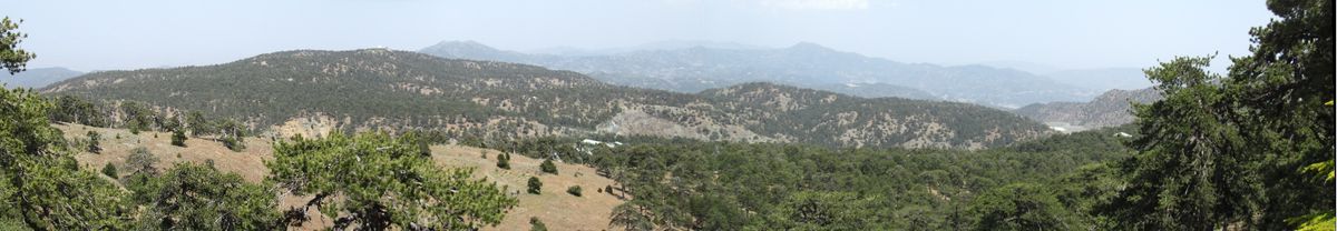 Panoramic from the side of troodos